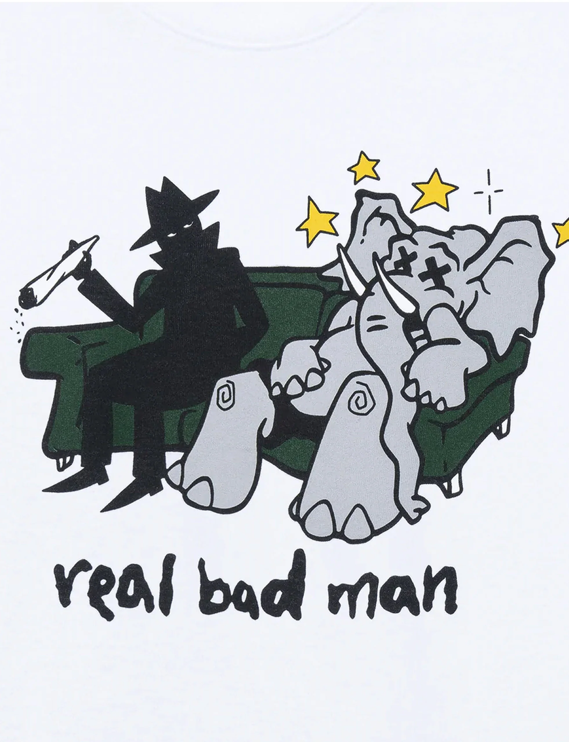 REAL BAD MAN Zonked Friends T-Shirt WHITE - Image 2