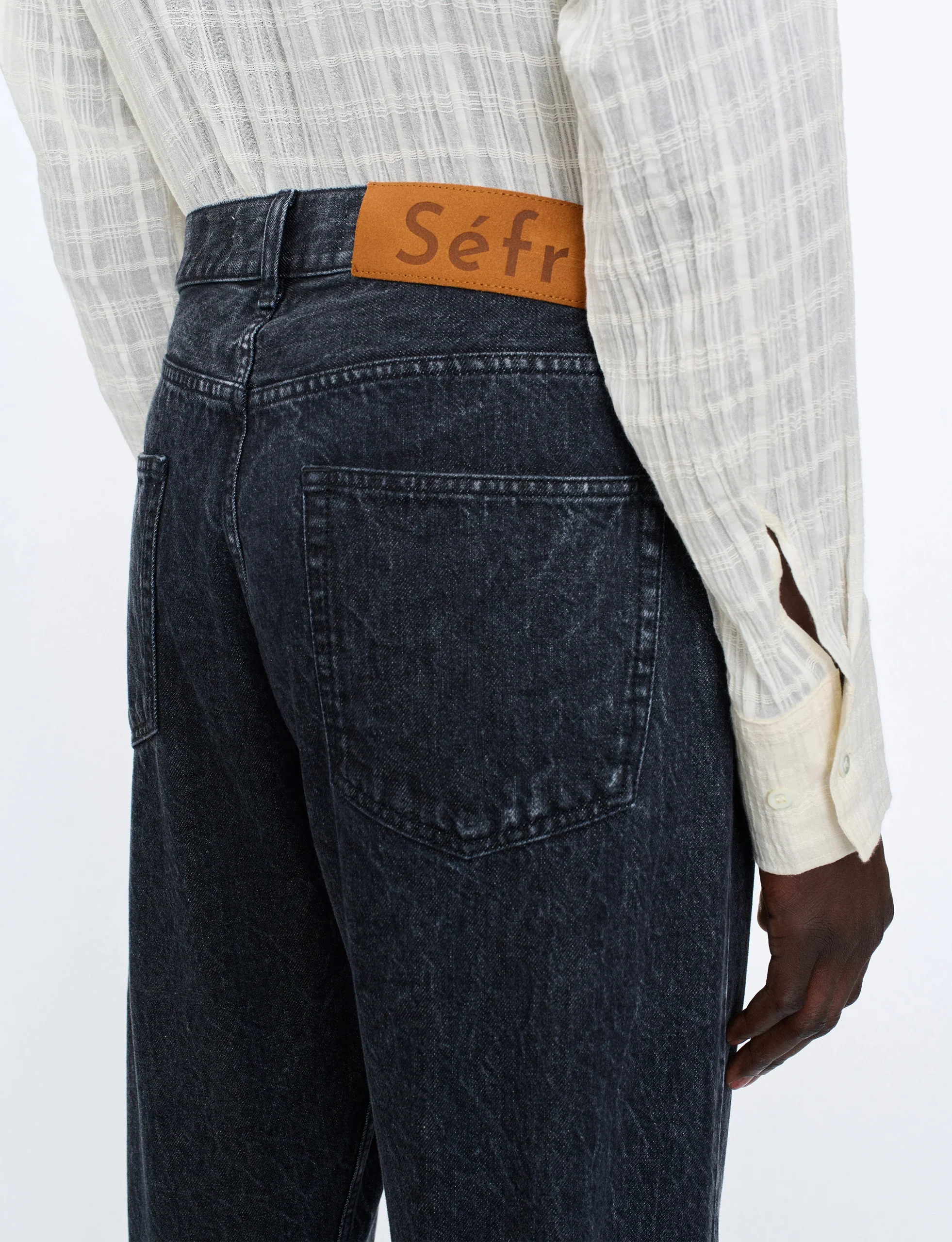 SÉFR Classic Cut Jeans BLACK MARBLE - Image 3