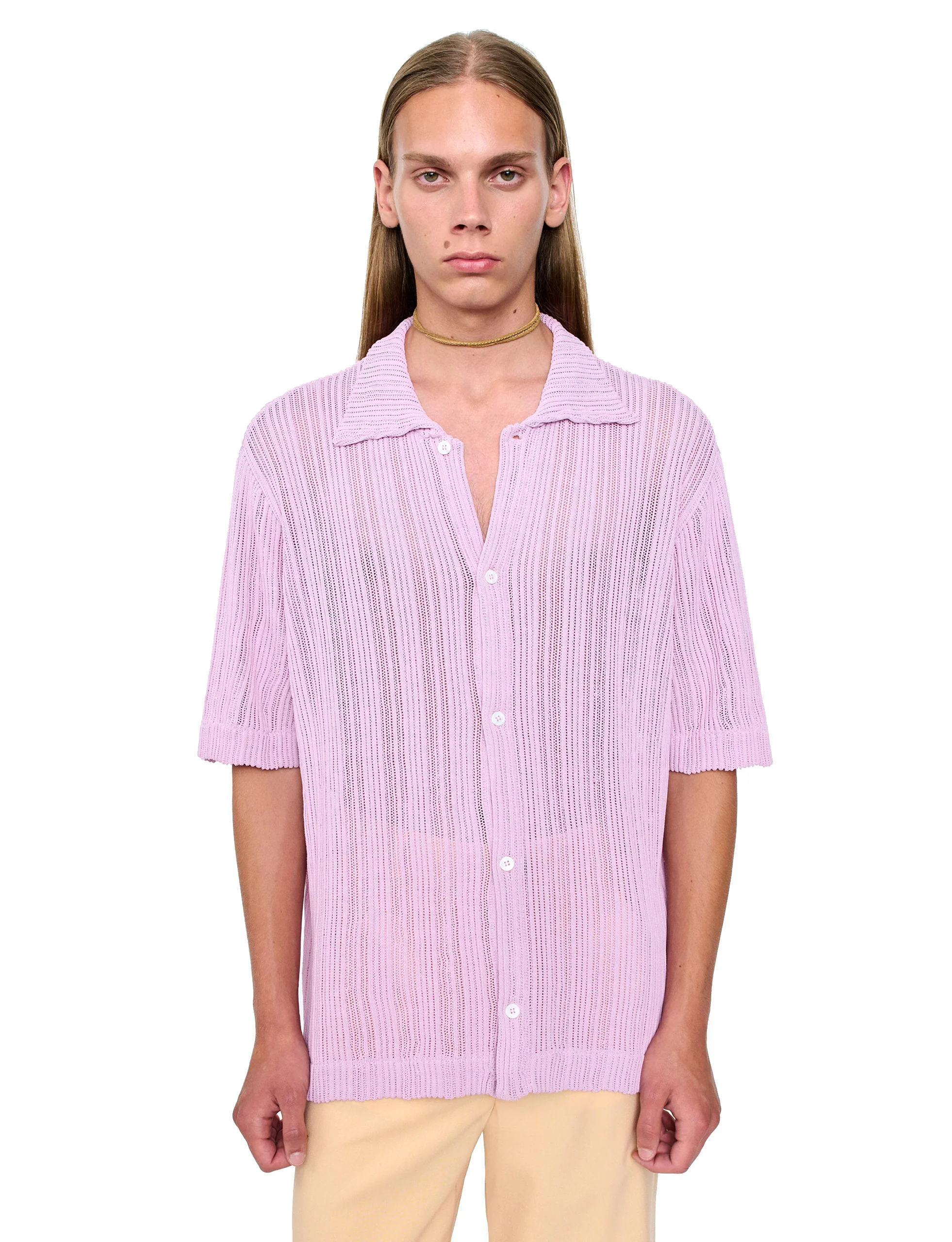 SÉFR JULIAN SHIRT LAVENDER MESH - Image 3