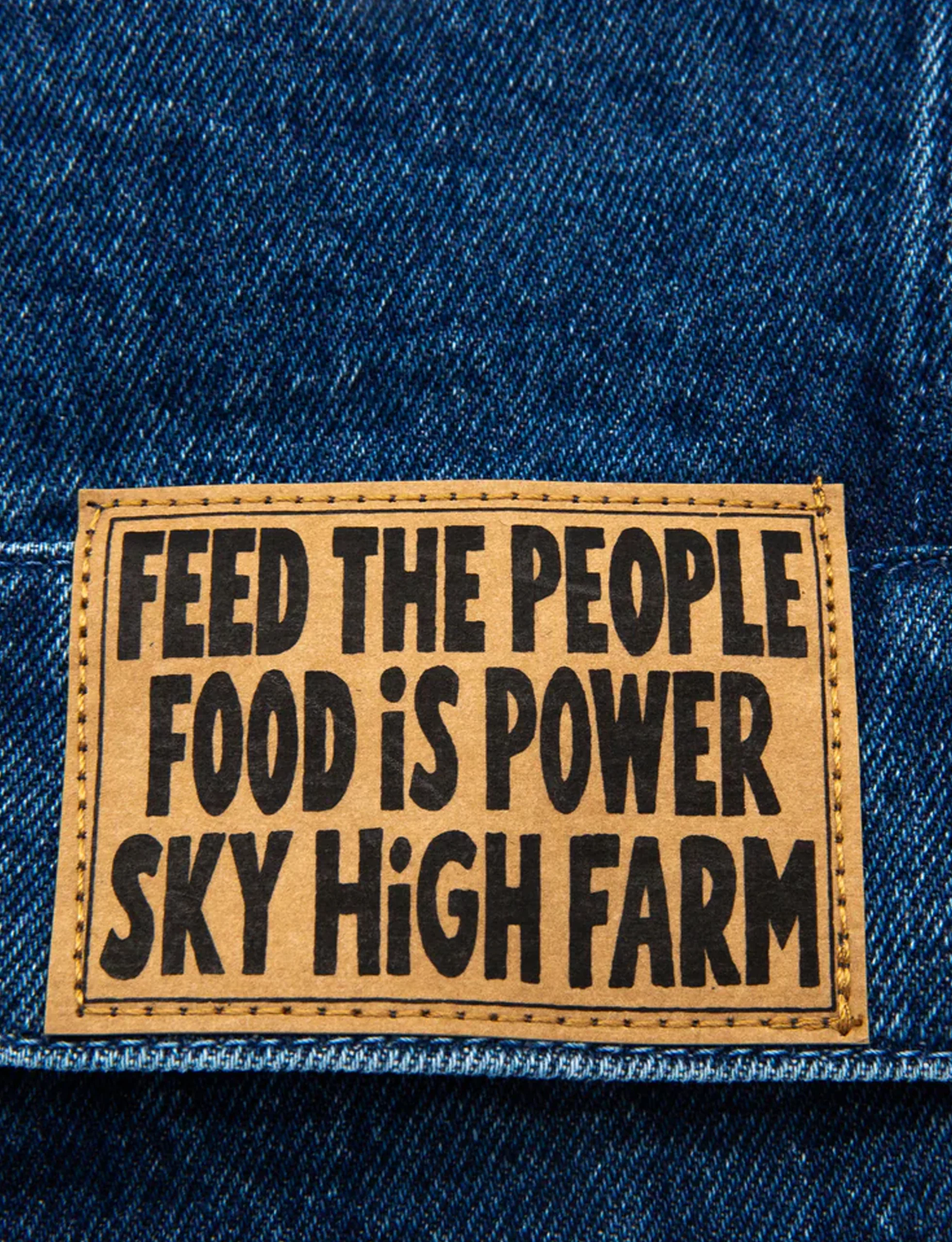 SKY HIGH FARM UNISEX PERENNIAL LOGO DENIM TRUCKER JACKET WOVEN DENIM - Image 4