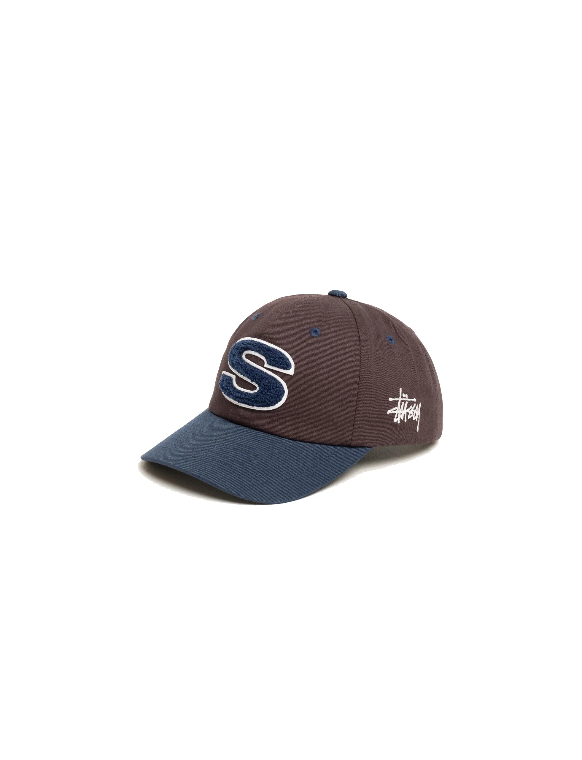 STÜSSY Chenille S Low Pro Cap DARK BROWN - Image 2
