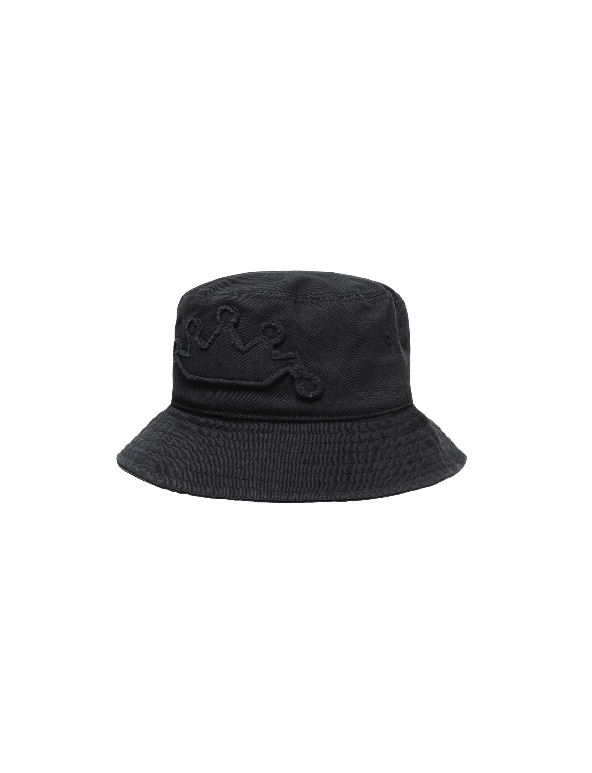 STÜSSY Crown Applique Bucket Hat BLACK - Image 3