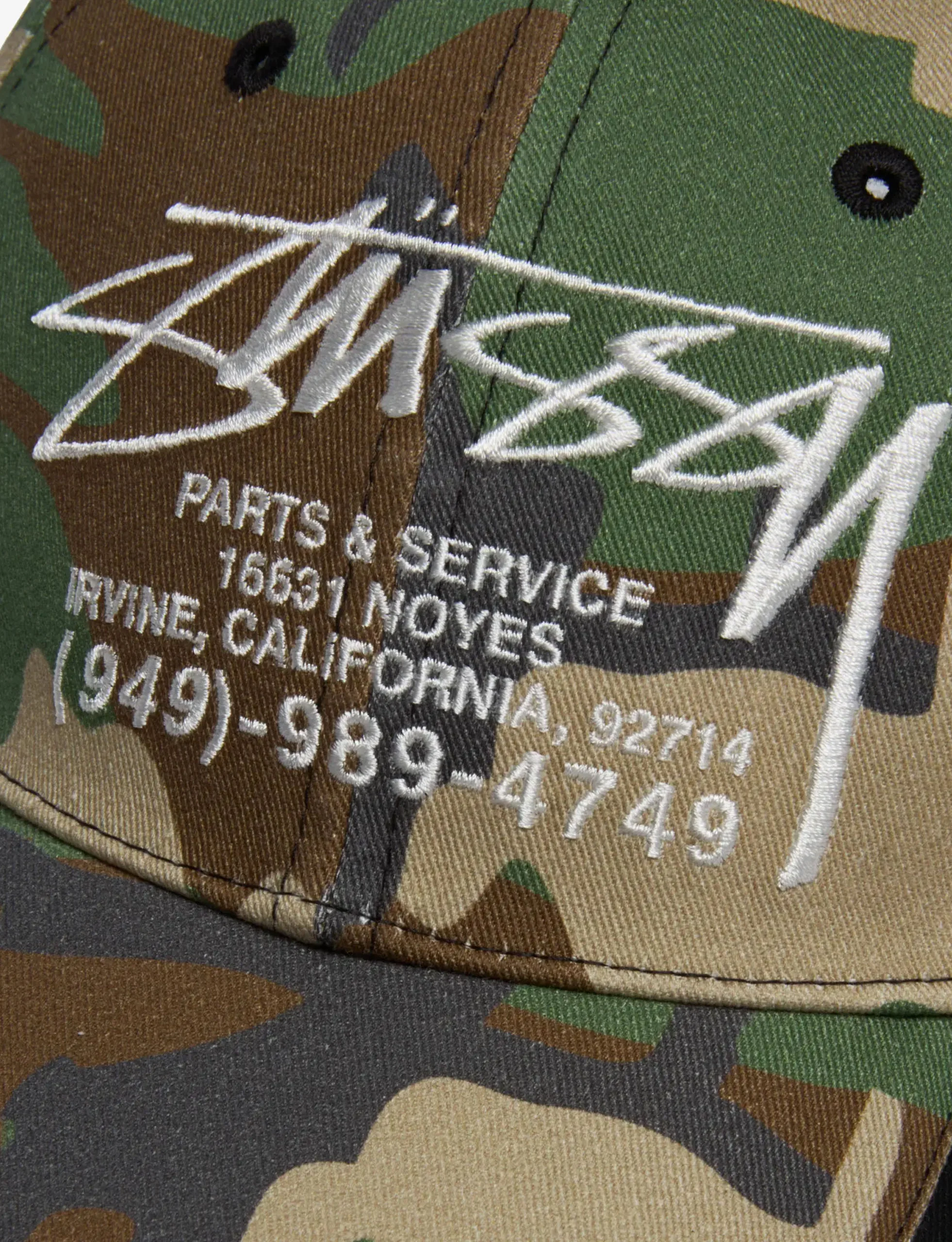 STÜSSY Lp Service Mesh Strapback Cap CAMO - Image 2