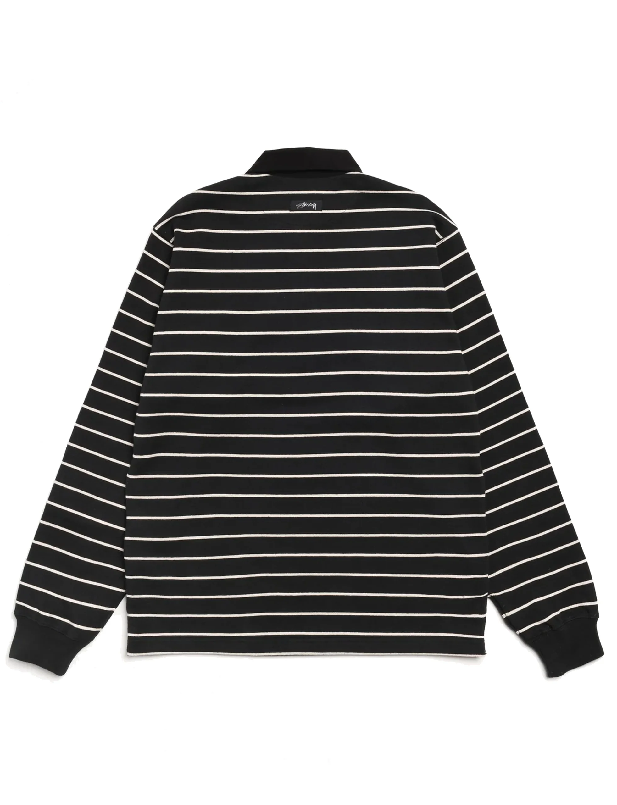 STÜSSY Pin Striped Rugby BLACK - Image 2