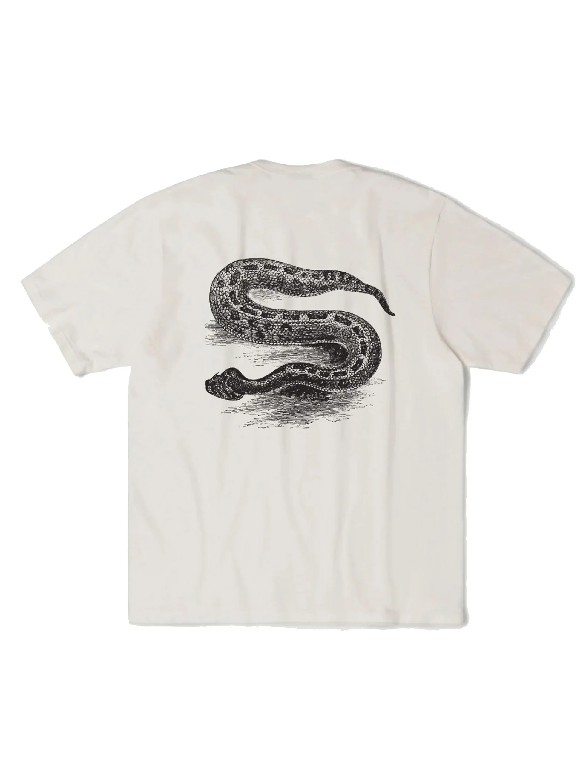 STÜSSY SERPENT TEE PIGMENT DYED WHITE