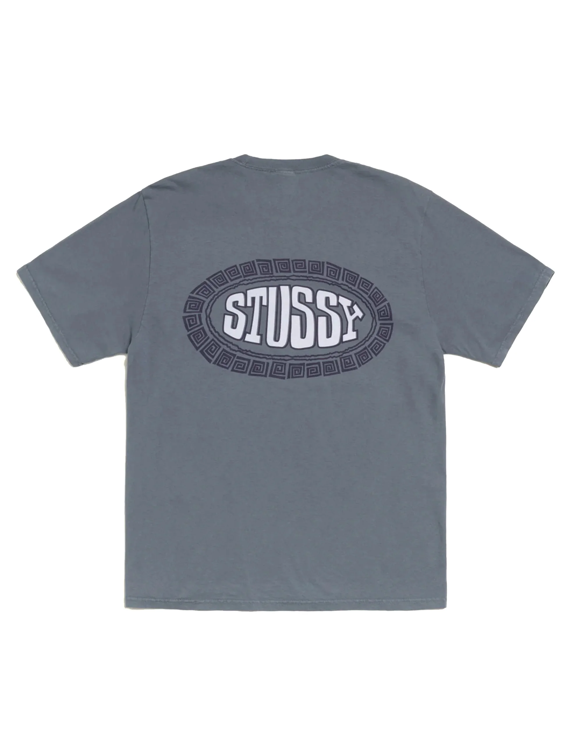STÜSSY Tile Oval Pig. Dyed Tee Blue - Image 2