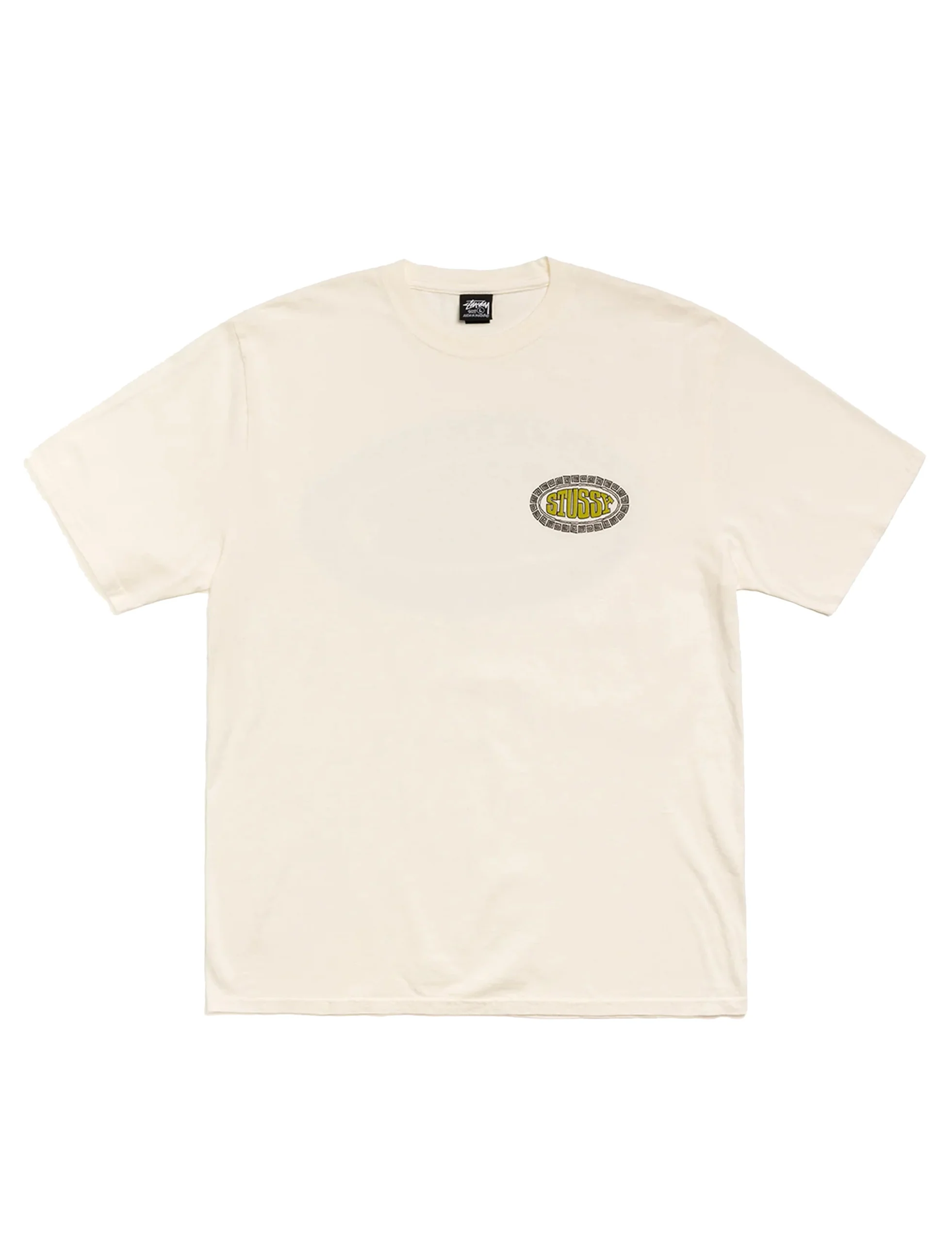 STÜSSY Tile Oval Pig. Dyed Tee Natural - Image 2