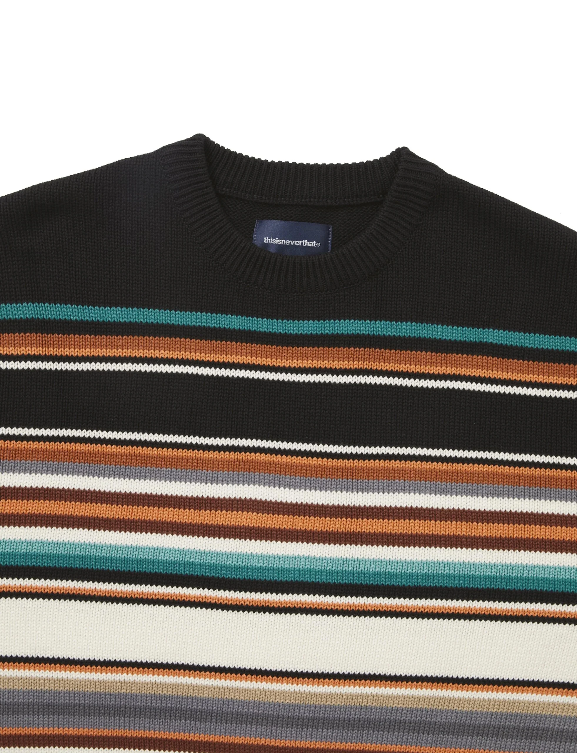 thisisneverthat Multi Striped Sweater Black White - Image 2