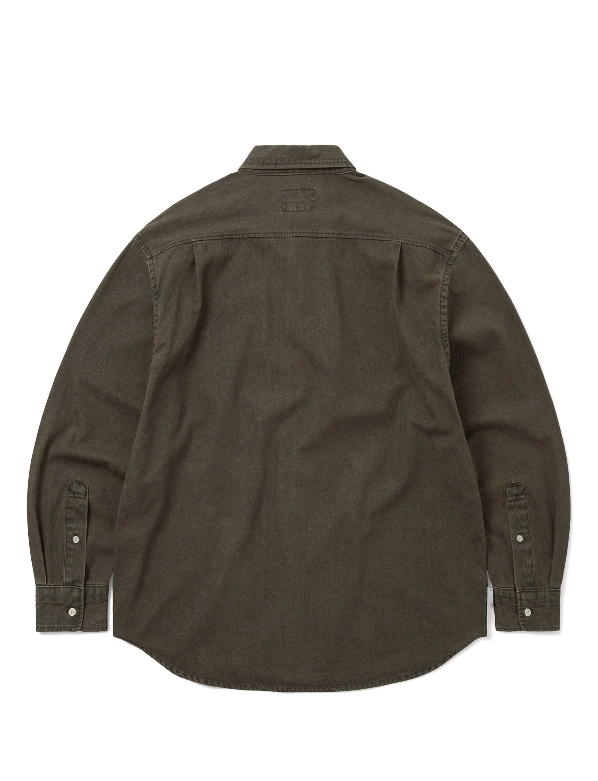THISISNEVERTHAT Washed Denim Shirt BROWN - Image 3