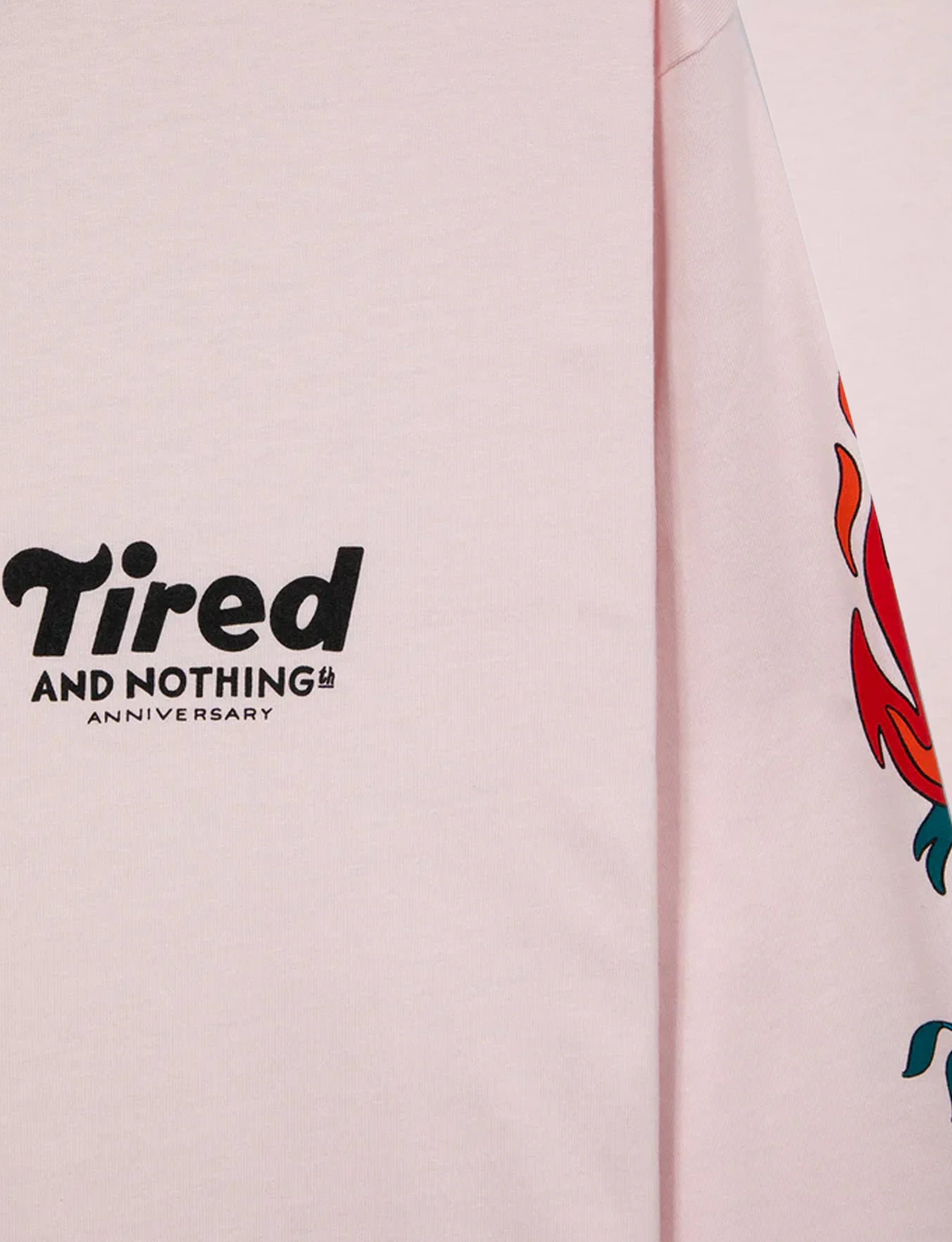 TIRED NOTHINGTH LS TEE (ORGANIC) PINK - Image 3