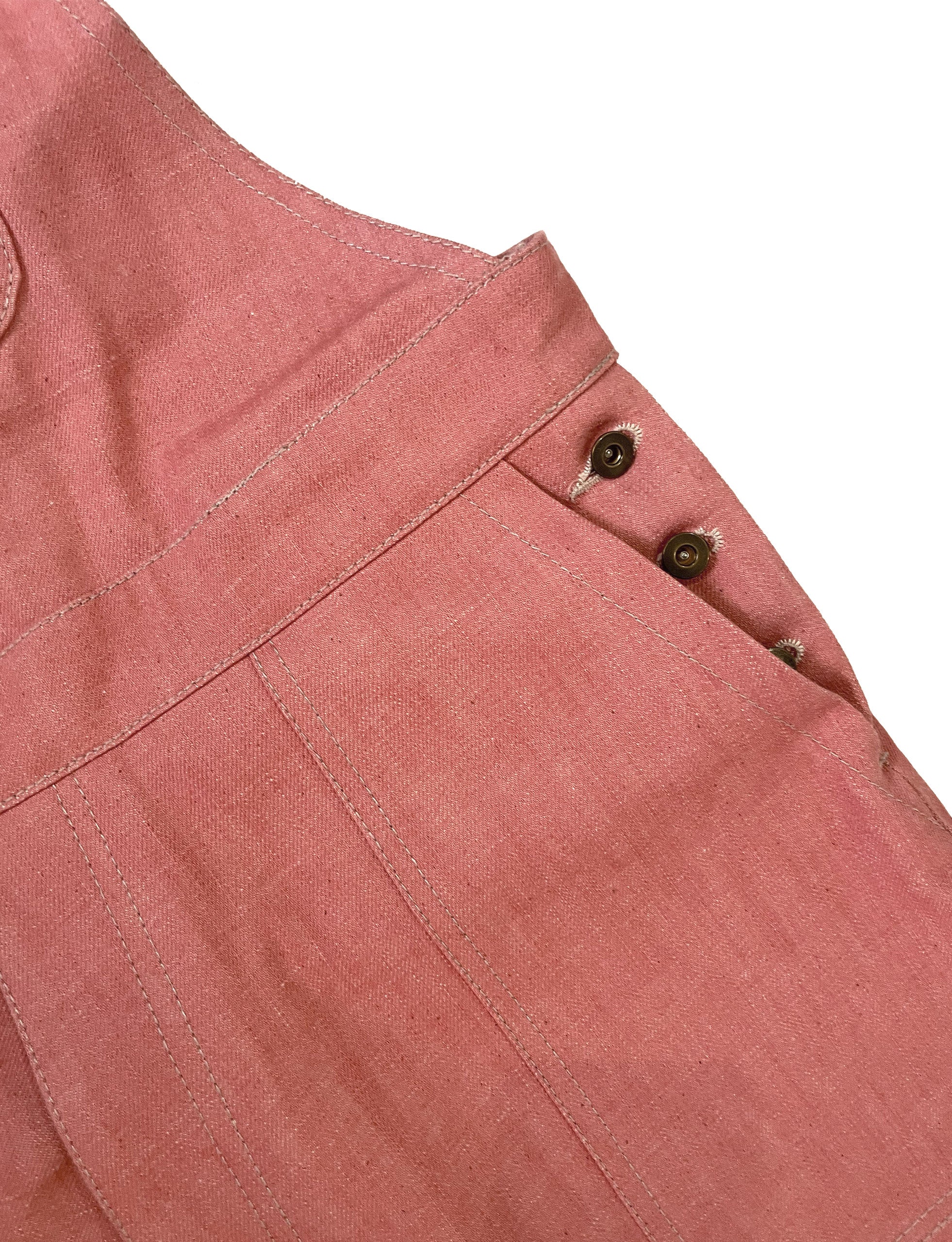 TRECE MANUFACTURING PINK Denim Overall - Image 3