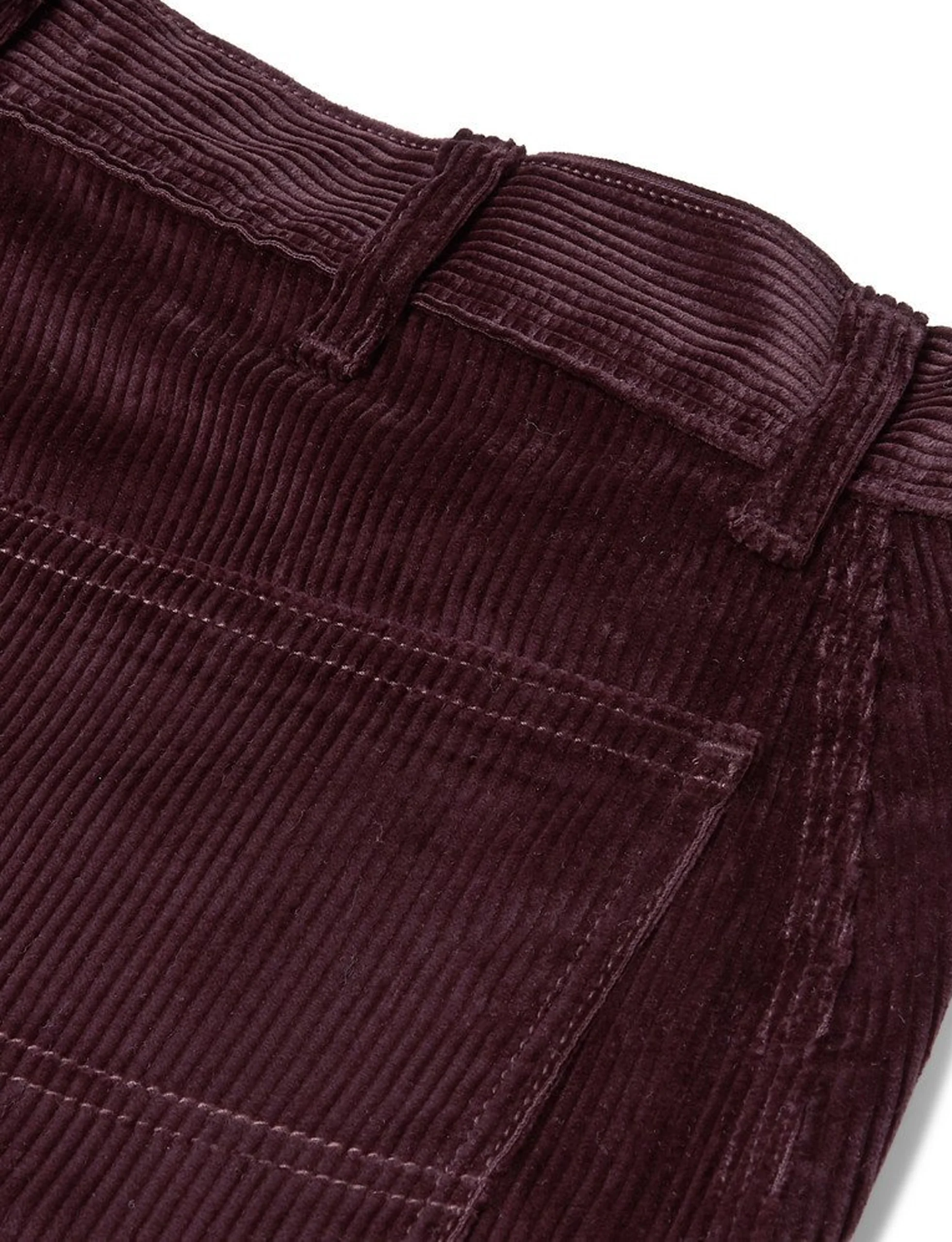 Très Bien - Cropped Cotton-Corduroy Cargo Trousers - Plum - Image 2