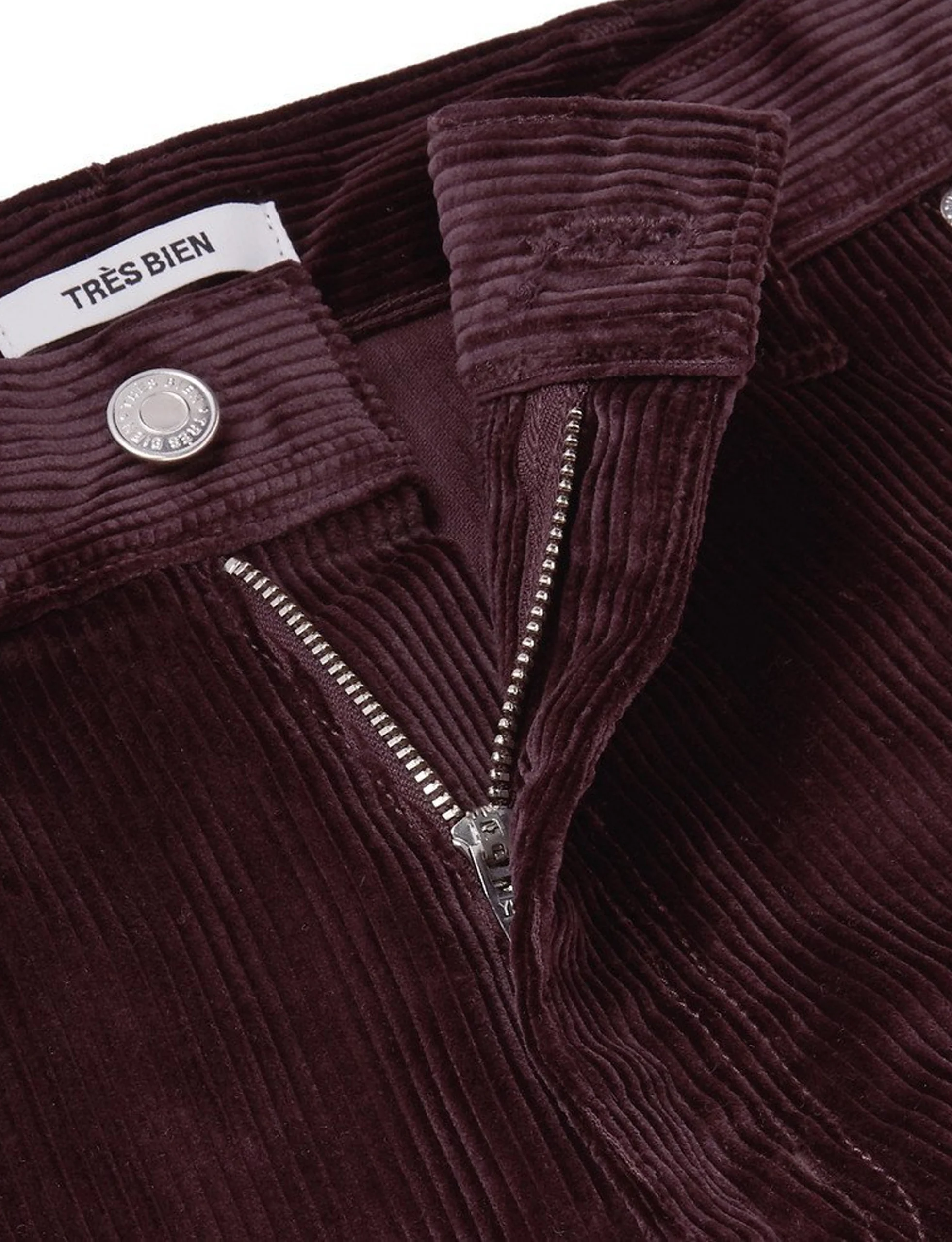 Très Bien - Cropped Cotton-Corduroy Cargo Trousers - Plum - Image 3