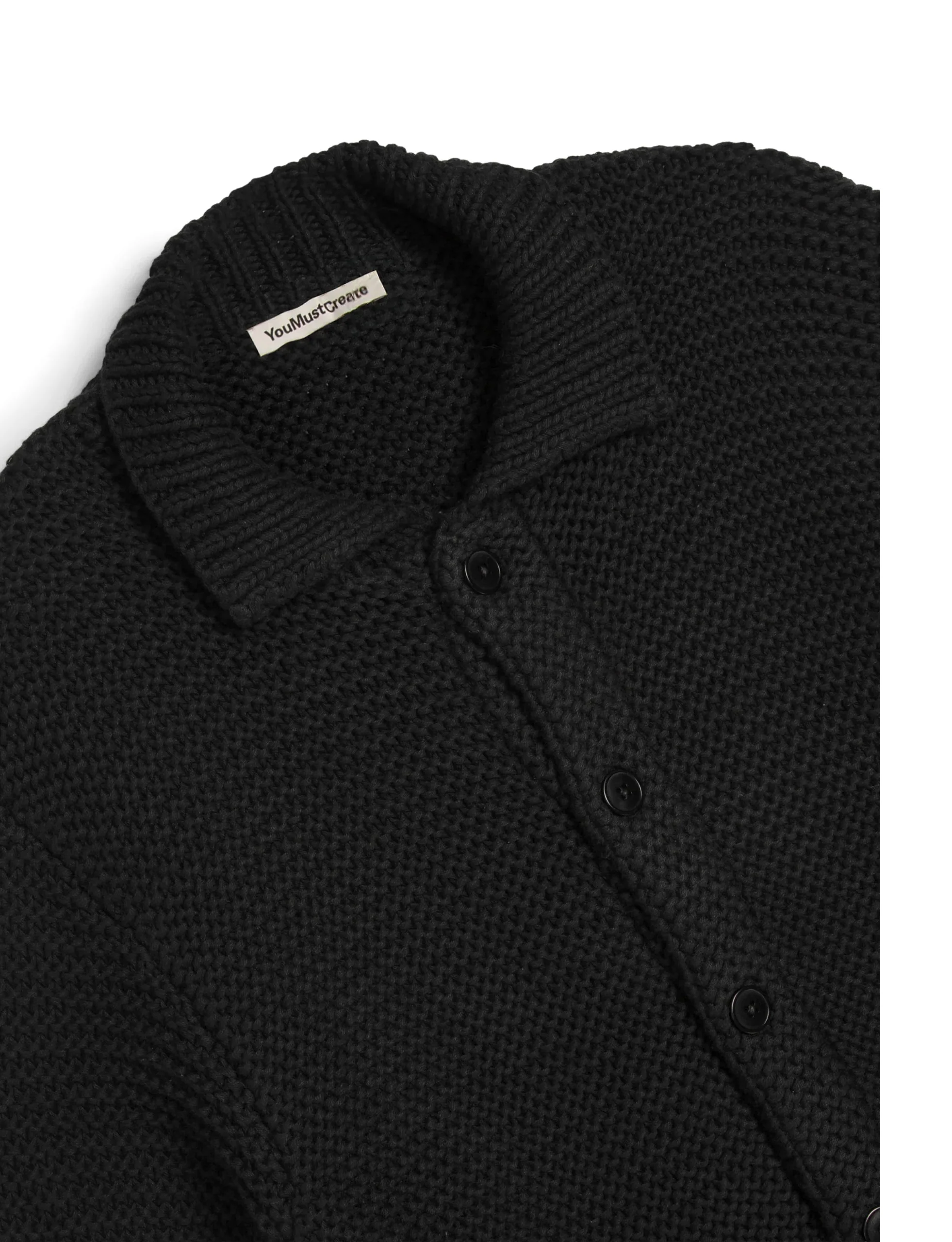 YouMustCreate Baker Cardigan Black - Image 3