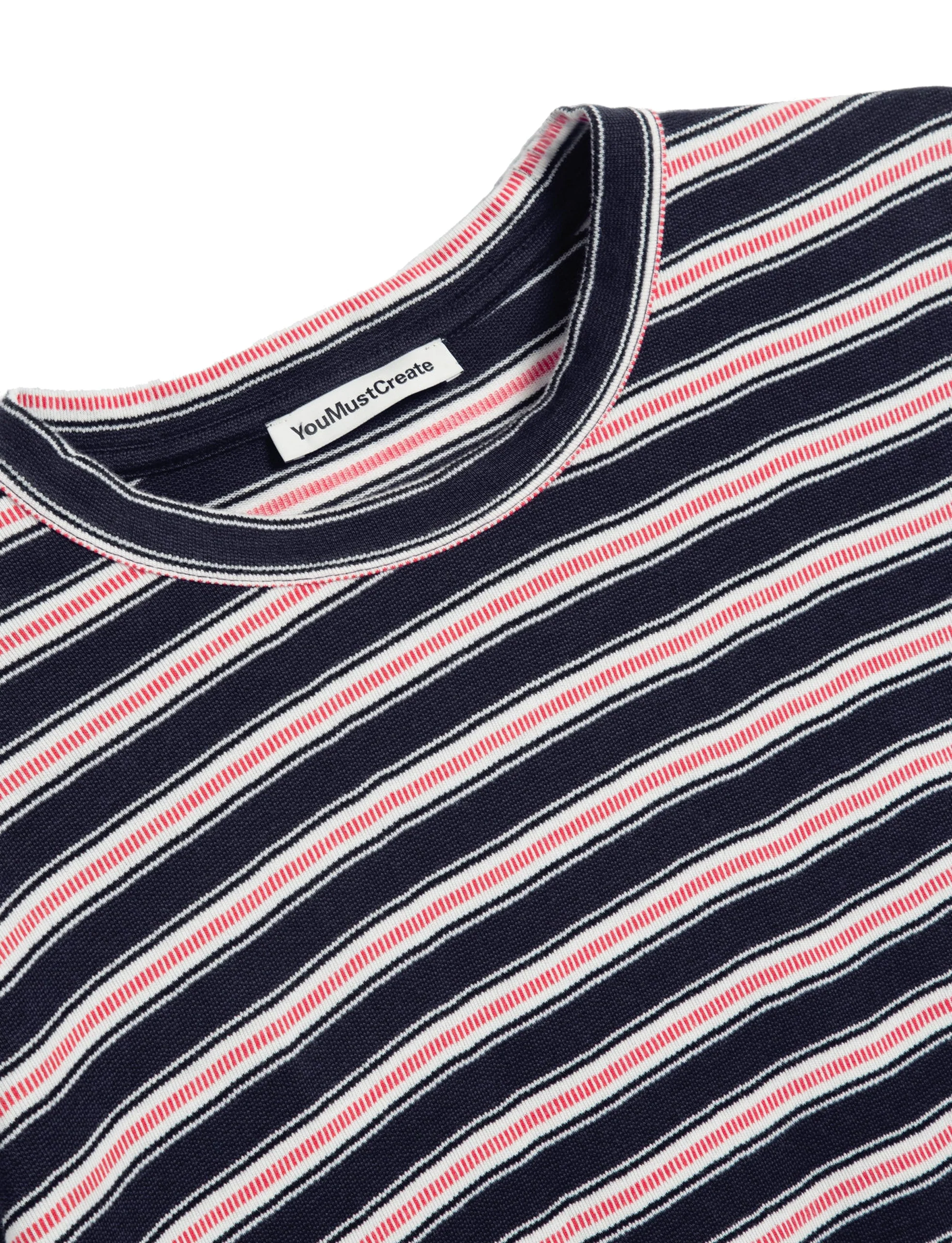 YouMustCreate TRIPLE T SHIRT STRIPED NAVY - Image 3